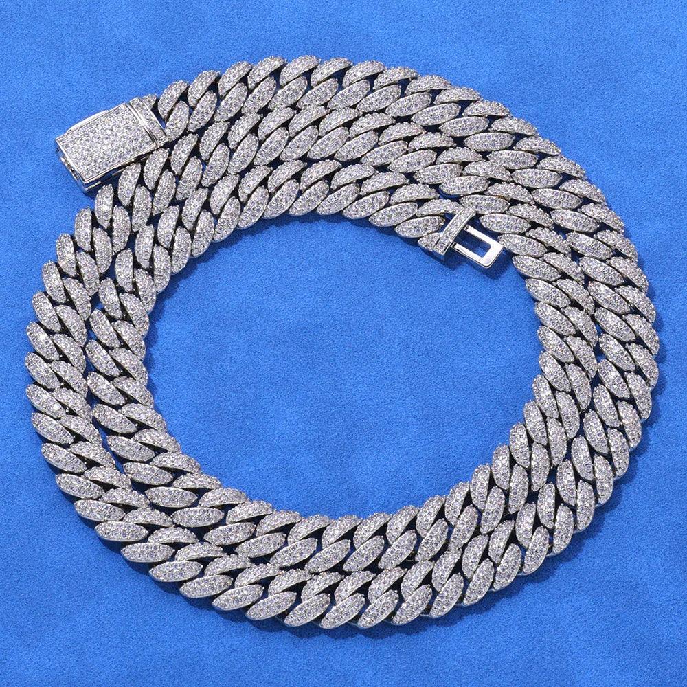 Custom S925 Silver Bubble Cuban Chain | Women's Heavyweight Gold Chain Rapper Style | Caratix - CaratixJewelry