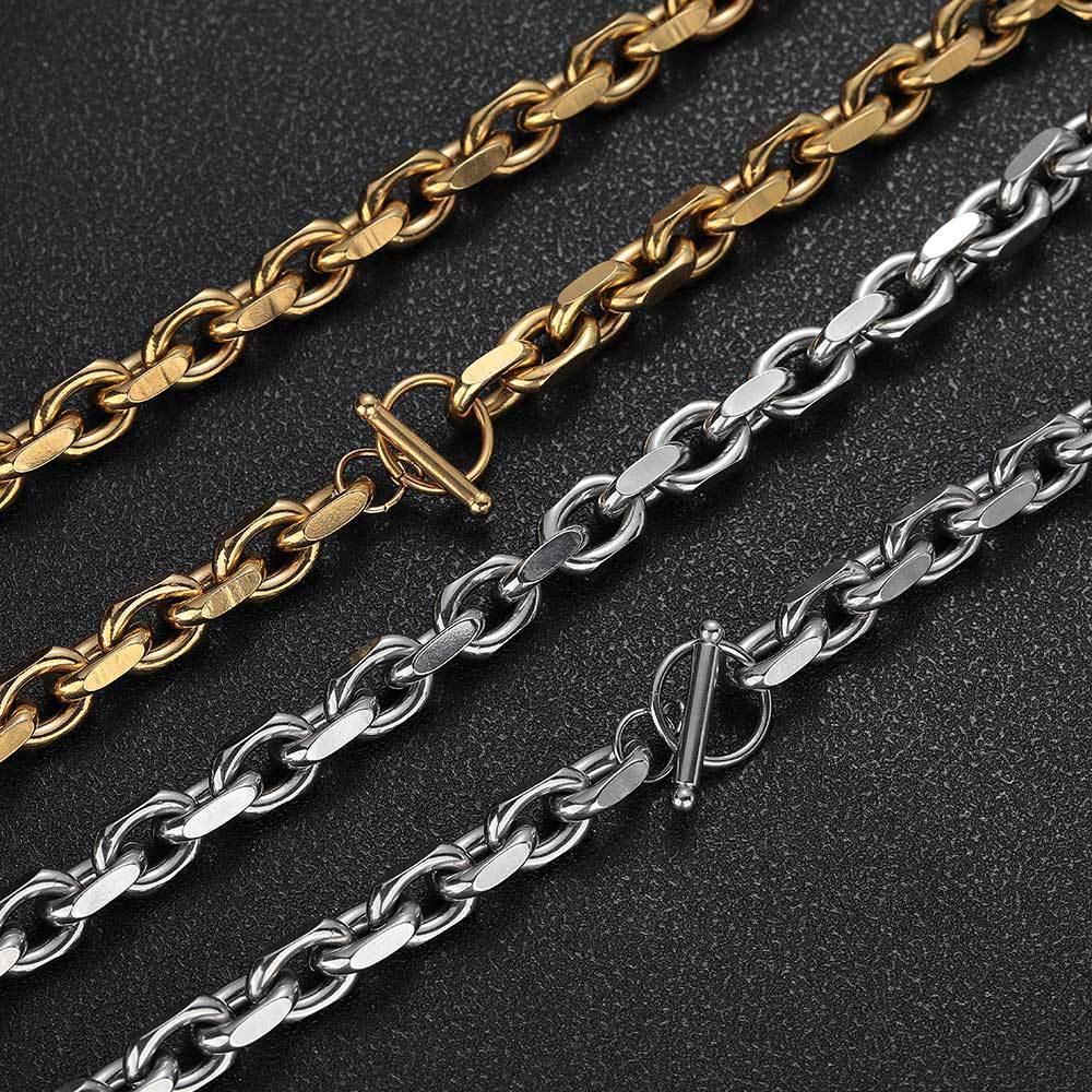 Stainless Steel Cross O Chain Necklace Bracelet Hip Hop Jewelry | Caratix Jewelry - CaratixJewelry
