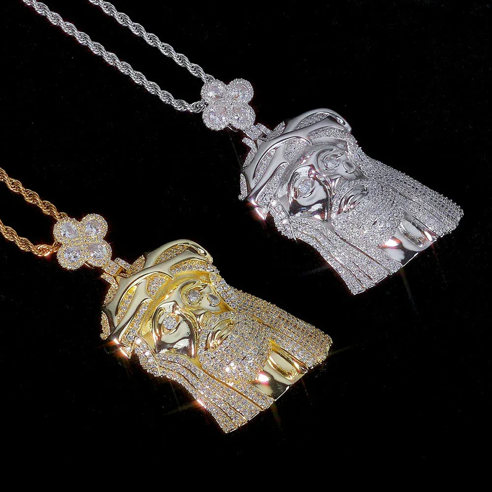 3D Iced Out Figure Portrait Pendant | Custom Pendant Necklace for Men | Caratix - CaratixJewelry
