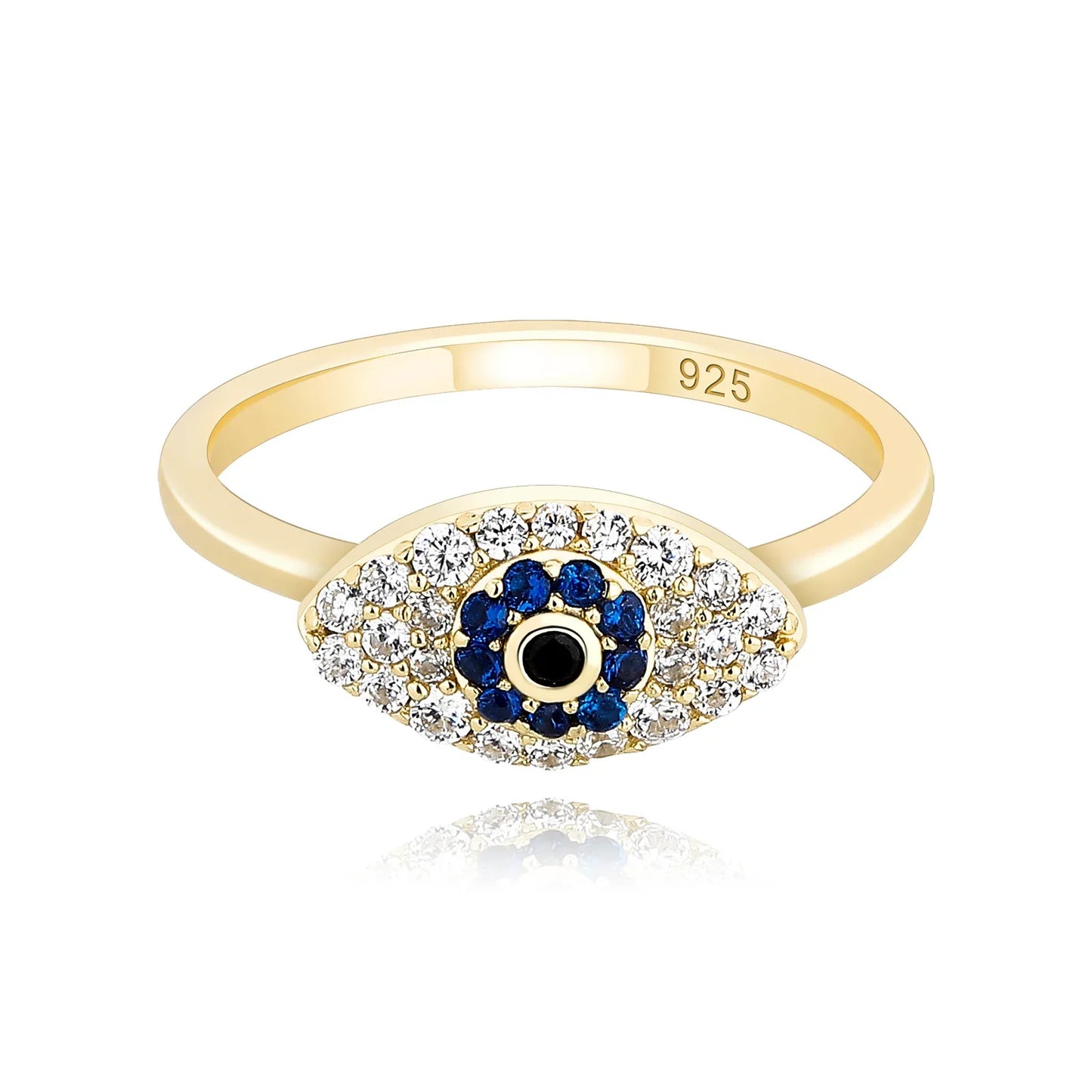 S925 Sterling Silver All-Seeing Eye Ring | Iced Out Hip Hop Band | Caratix
