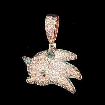 Iced Out Cartoon Genie Pendant | Men's Micro Pave Character Necklace - CaratixJewelry