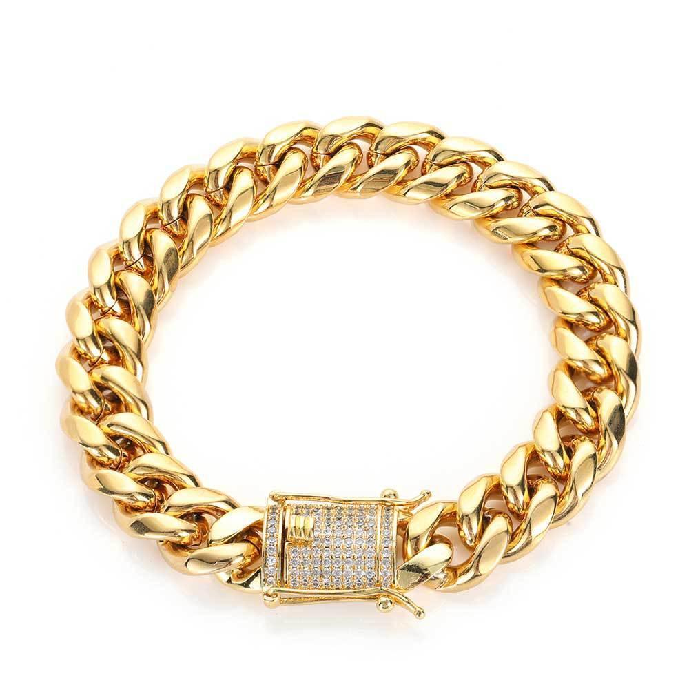 Cuban Chain Hip Hop Bracelet for Men | Caratix Jewelry - CaratixJewelry