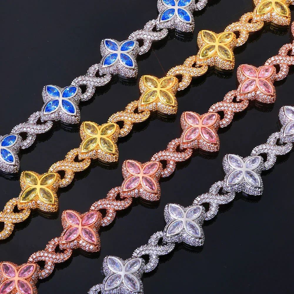 Zircon Infinity Cuban Chain Necklace for Men Choker Style | Caratix Jewelry - CaratixJewelry