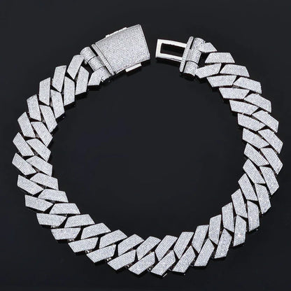 36mm Iced Out Cut Cuban Chain Zircon - CaratixJewelry