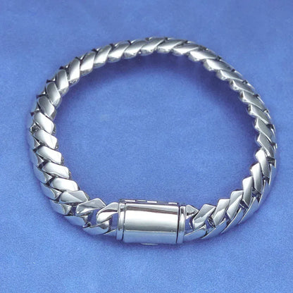 12mm Polished Cuban Link Hip Hop Bracelet Rapper Iced Out Chain Style for Men | Caratix Jewelry - CaratixJewelry