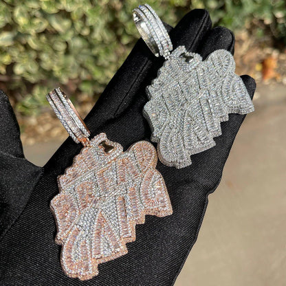 Luxury Women's BREADGANG Pendant Necklace | Hip Hop Iced Out CZ Jewelry | Genuine Copper 18K Gold Plated Bling | Streetwear Gift | Caratix - CaratixJewelry