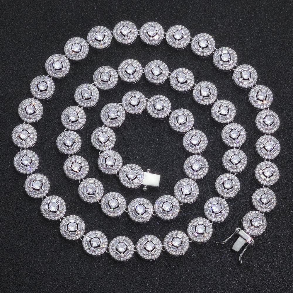 Custom Round Baguette Cluster Chain | Cuban Link & Gold Chain Alternative | Caratix - CaratixJewelry