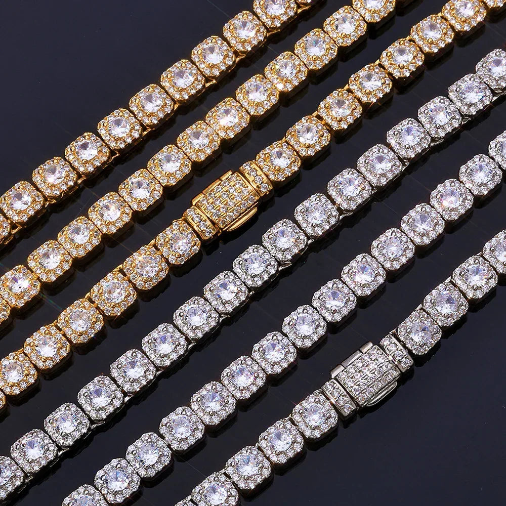 5mm Iced Sugar Link Hip Hop Bracelet Rapper Iced Out Chain Style for Men | Caratix Jewelry - CaratixJewelry