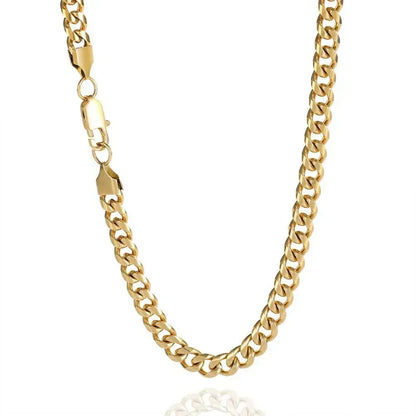 Snake Head Cuban Chain Necklace with Box Clasp 18K Gold Plated for Men | Caratix Jewelry - CaratixJewelry