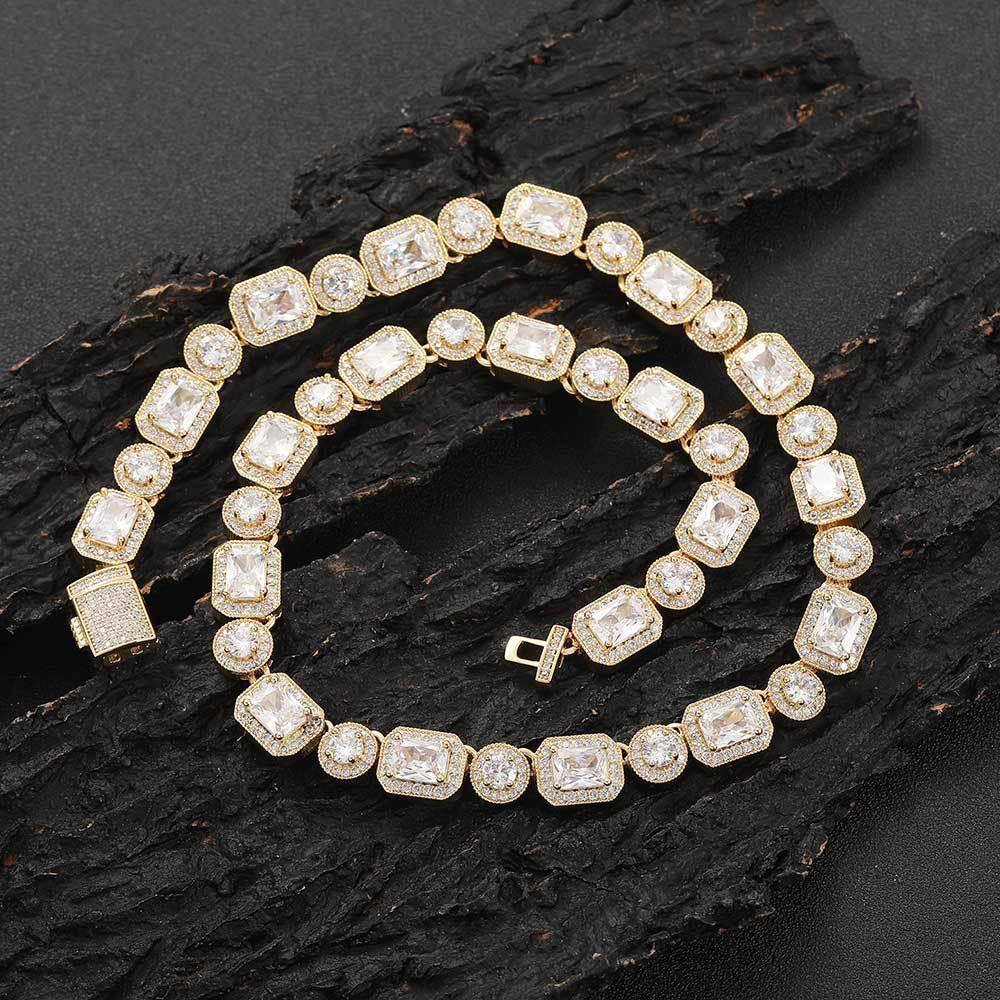 10mm Moissanite Candy Chain for Men – S925 Sterling Silver Luxury Hip Hop Necklace - CaratixJewelry
