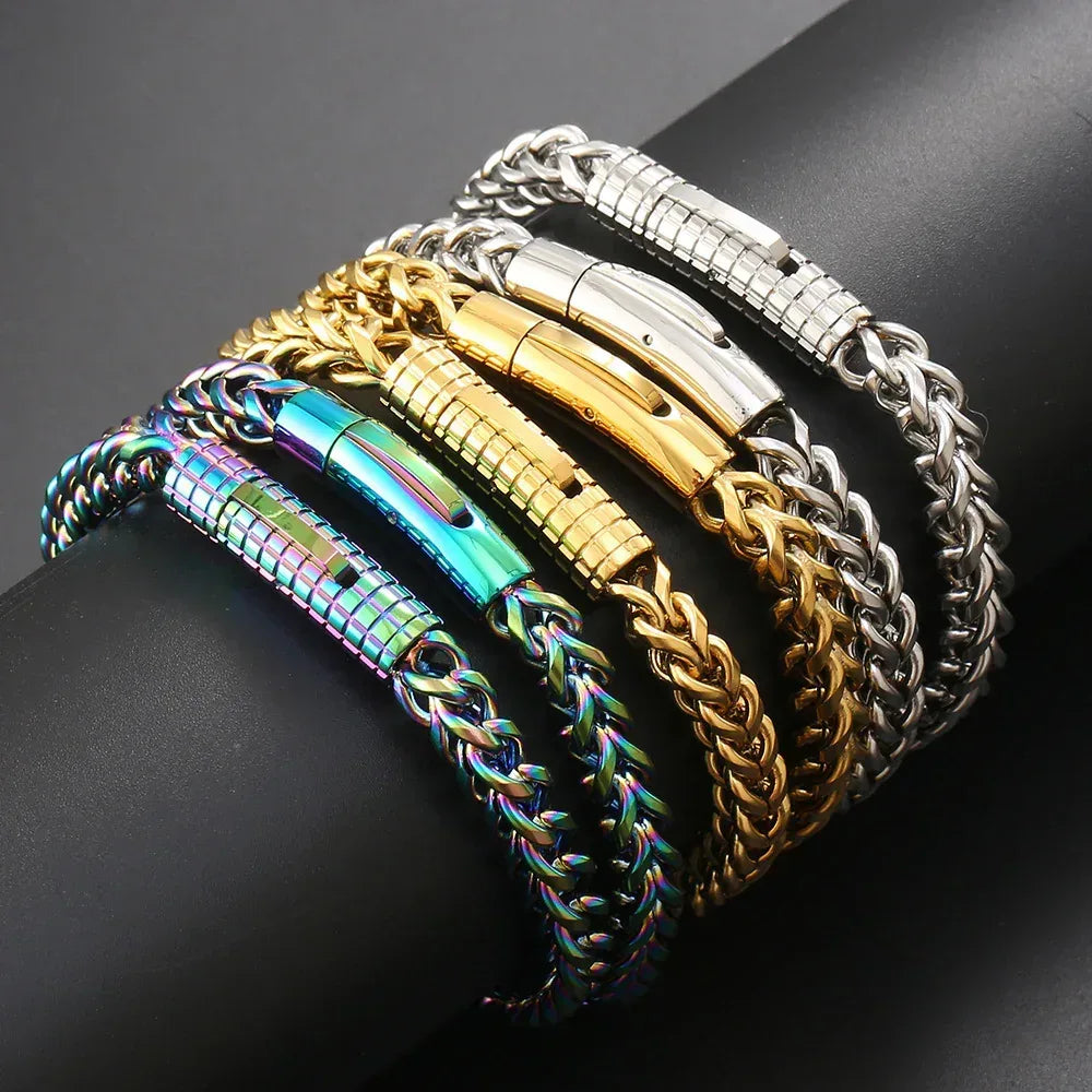 6mm Cuban Chain Necklace Stainless Steel Titanium Gold Chain Rapper Style | Caratix Jewelry - CaratixJewelry