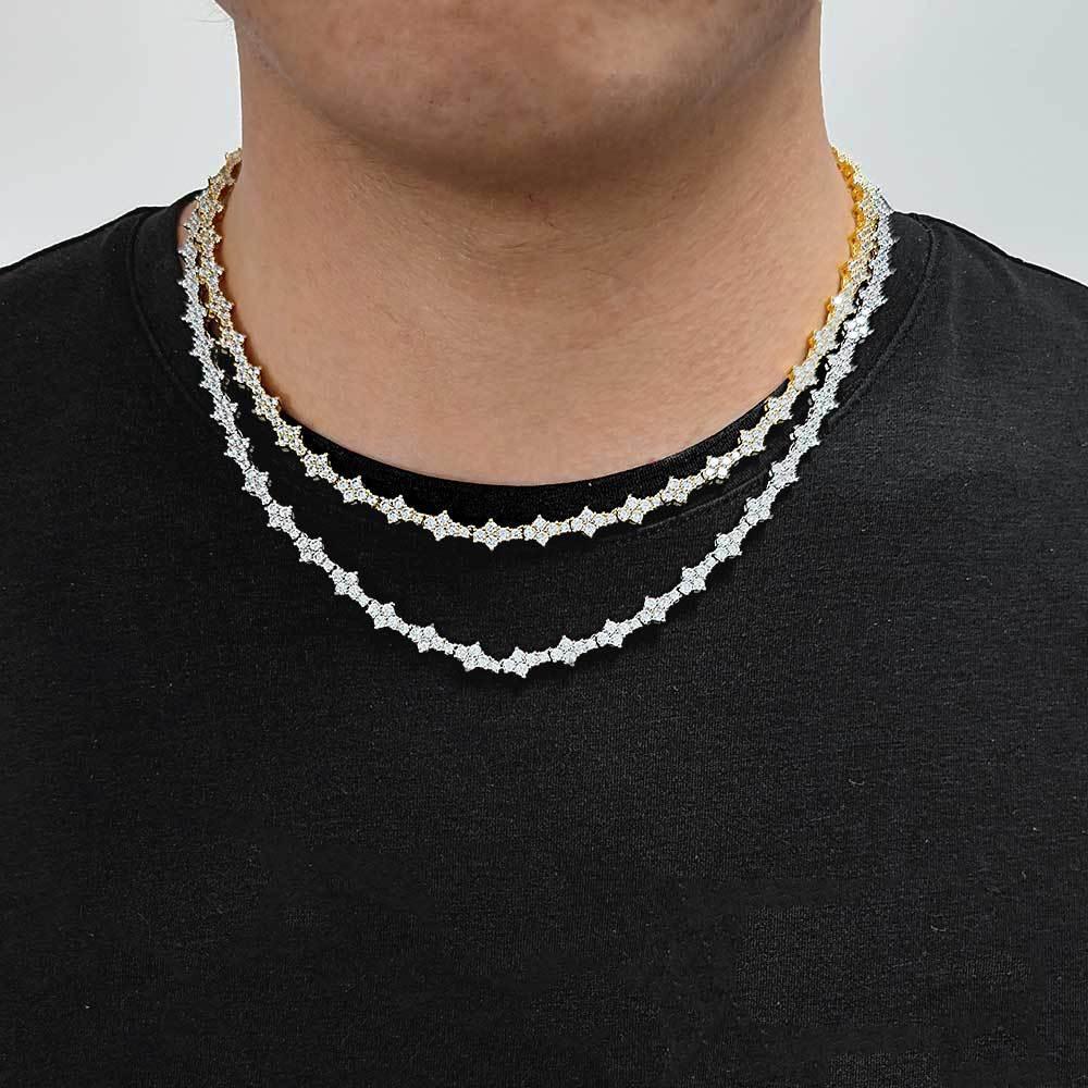 Hip Hop Bling S925 Silver Airplane CZ Tennis Necklace – Custom Men’s Trendy Jewelry | Caratix Jewelry - CaratixJewelry