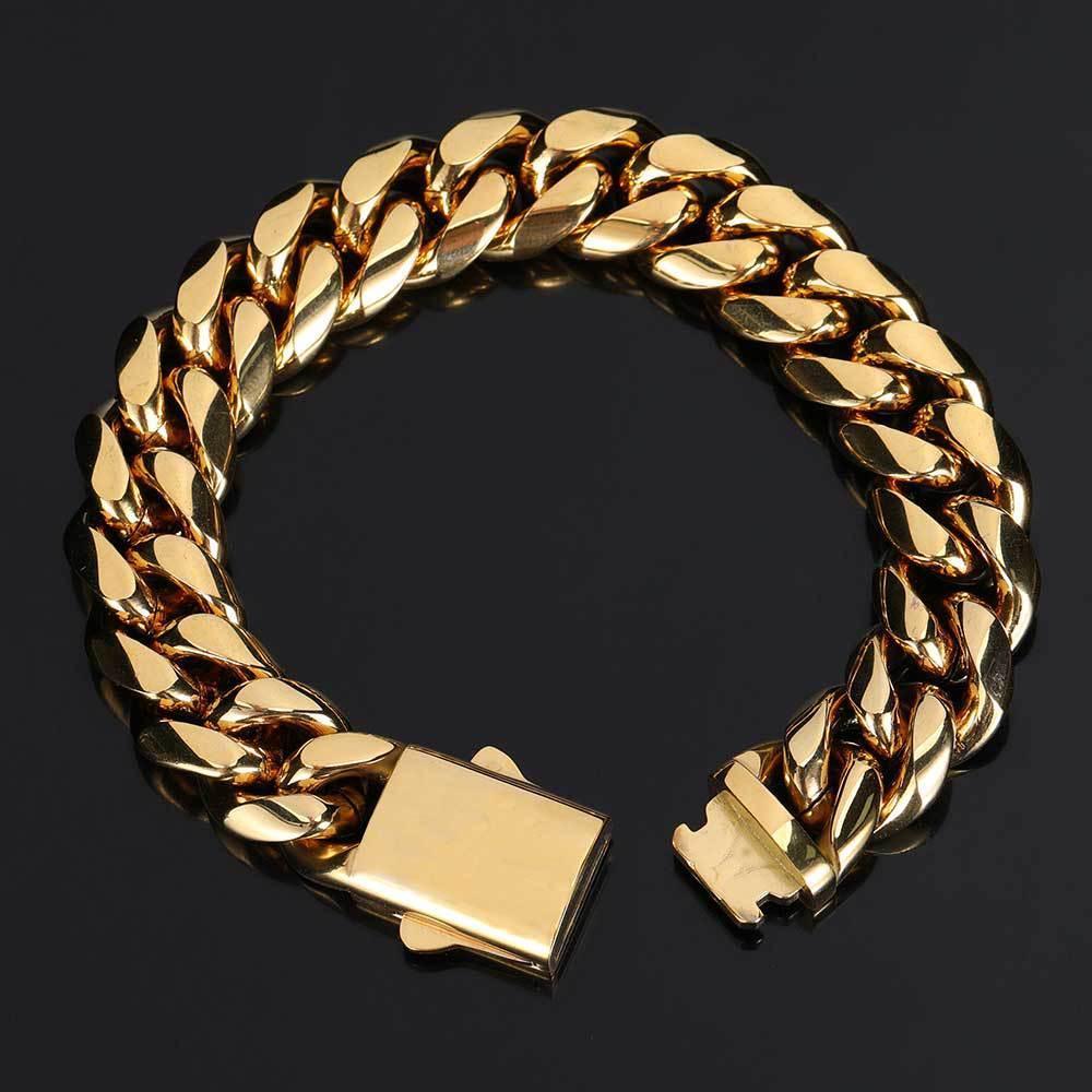 Cuban Link Hip Hop Bracelet Rapper Iced Out Chain Style | Caratix - CaratixJewelry