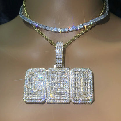 Iced Out Block Letter Pendant | DIY CZ Initial Hip Hop Trendy Necklace - CaratixJewelry