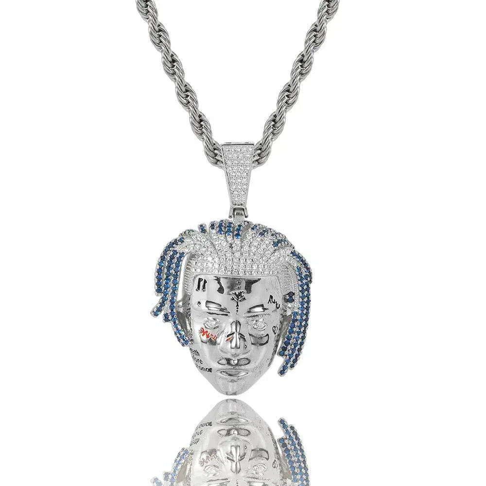 Custom Hip Hop Singer Portrait Pendant Necklace with Zircon Stones for Men | Caratix Jewelry - CaratixJewelry