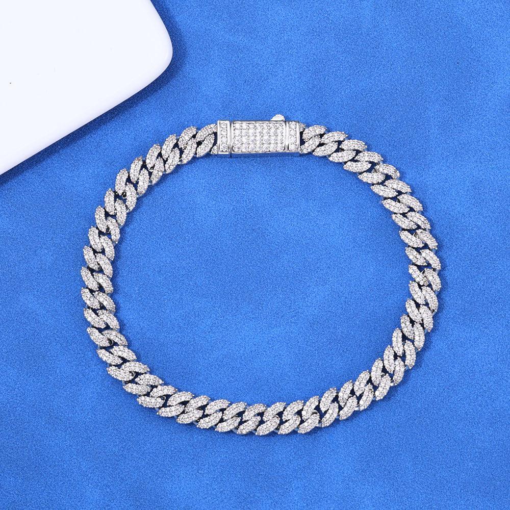 Custom 7mm Double Row Bubble Bracelet Zircon Hip Hop Jewelry for Men | Caratix Jewelry - CaratixJewelry