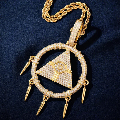 Iced Out Dream Catcher Pendant Necklace – Hip Hop CZ Streetwear Jewelry for Trendsetters - CaratixJewelry