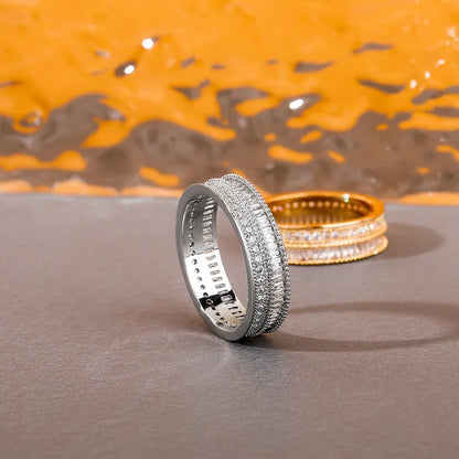 Unisex Iced Out Hip Hop Ring | Full Zirconia Fashion Band | Caratix
