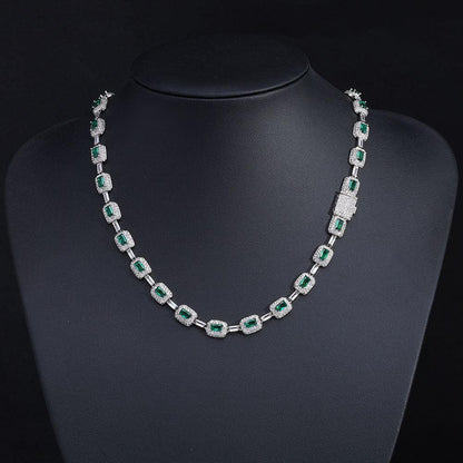 Colorful Gemstone Iced Out Zircon Rapper Chain Jewelry | Caratix Jewelry - CaratixJewelry