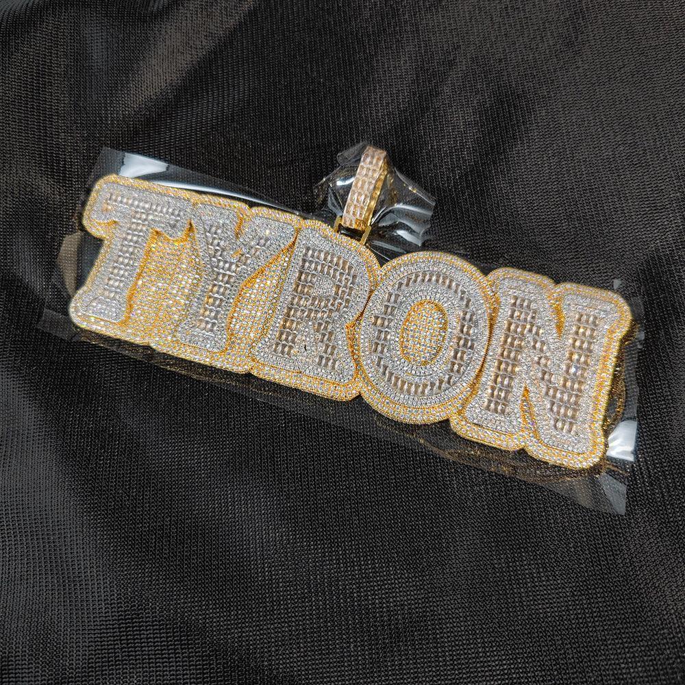 Round and Square Mixed Zircon Letter Pendant Necklace for Men and Women | Caratix Jewelry - CaratixJewelry