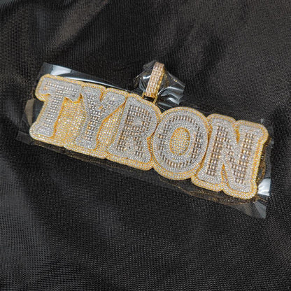 Round and Square Mixed Zircon Letter Pendant Necklace for Men and Women | Caratix Jewelry - CaratixJewelry