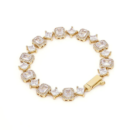 Geometric Gemstone Star Zircon Hip Hop Jewelry Bracelet | Caratix Jewelry - CaratixJewelry