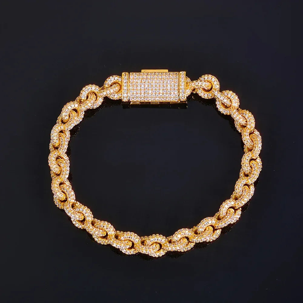 Custom 8mm O-Link Necklace with Fold-over Clasp | Premium Gold Chain for Rapper | Caratix - CaratixJewelry