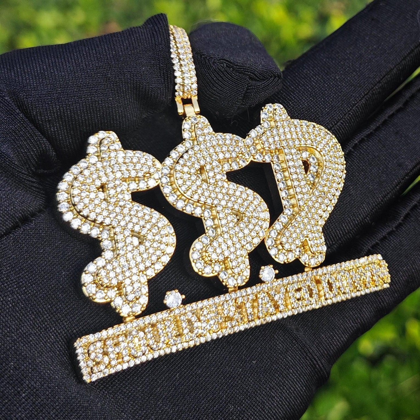 Iced Out Letter Pendant Necklace – Hip Hop CZ Initial Jewelry for Men & Women - CaratixJewelry