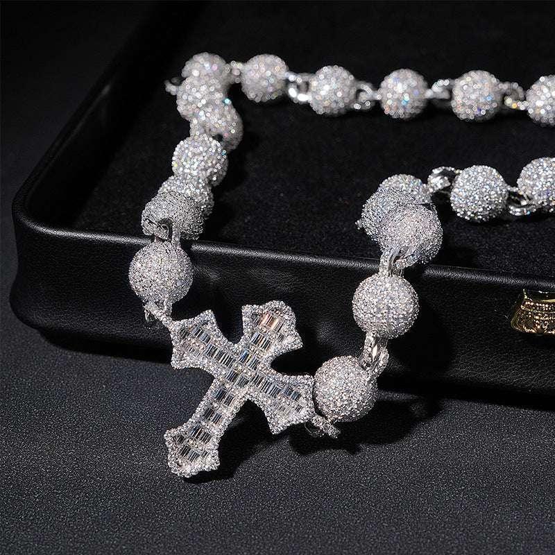 Moissanite Cuban Link Necklace | S925 Silver Men’s Iced Out Hip Hop Chain - CaratixJewelry