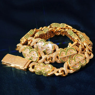 Infinity Dollar Chain Necklace with Copper & Zircon | Trendy Hip Hop Jewelry | Caratix Jewelry - CaratixJewelry