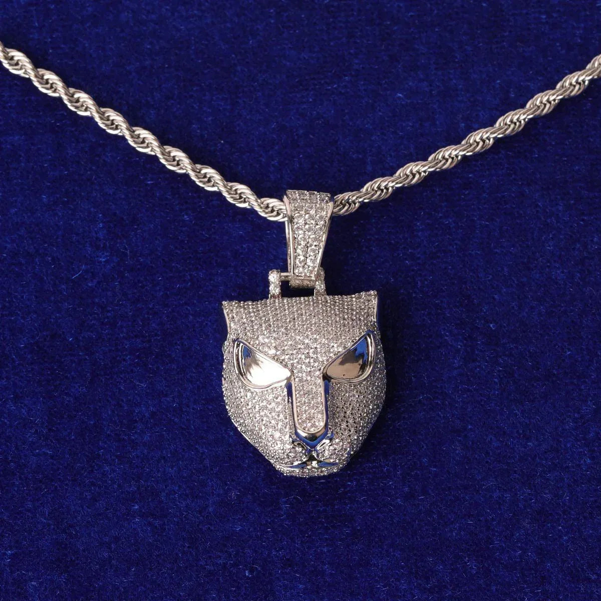 Iced Out 3D Panther Head Pendant | Men's Fierce Leopard Necklace | Premium Copper CZ Wild Cat Jewelry | Apex Predator Bling | Caratix - CaratixJewelry