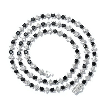 Star Moissanite Tennis Chain – Custom S925 Sterling Silver Minimalist Men’s Luxury Streetwear Necklace - CaratixJewelry