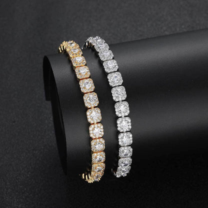 7mm Iced Out Ice Chain Zircon Bracelet Luxury Hip Hop Jewelry for Men | Caratix Jewelry - CaratixJewelry