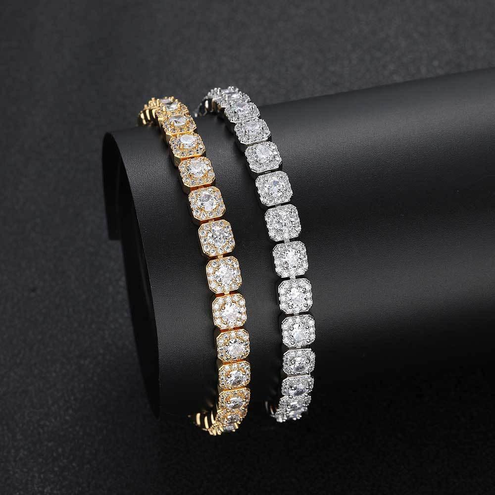 7mm Iced Out Ice Chain Zircon Bracelet Luxury Hip Hop Jewelry for Men | Caratix Jewelry - CaratixJewelry