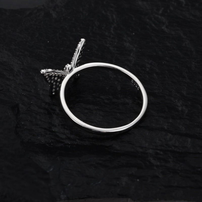 Iced Out Moissanite Butterfly Flower Ring S925 | Caratix