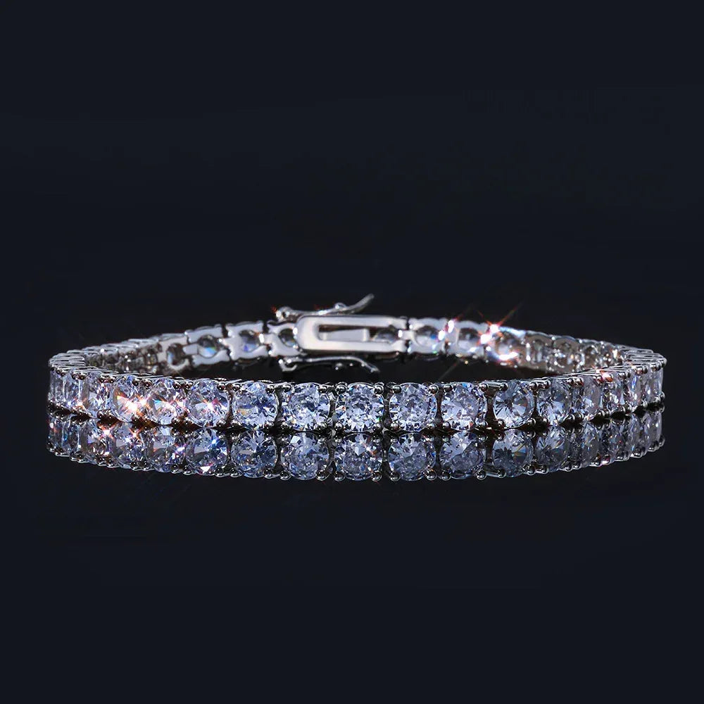 Tennis Chain Zircon Bracelet Copper Plated 18K Gold Hip Hop Jewelry for Men | Caratix Jewelry - CaratixJewelry