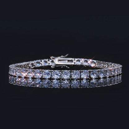 Tennis Chain Zircon Bracelet Copper Plated 18K Gold Hip Hop Jewelry for Men | Caratix Jewelry - CaratixJewelry