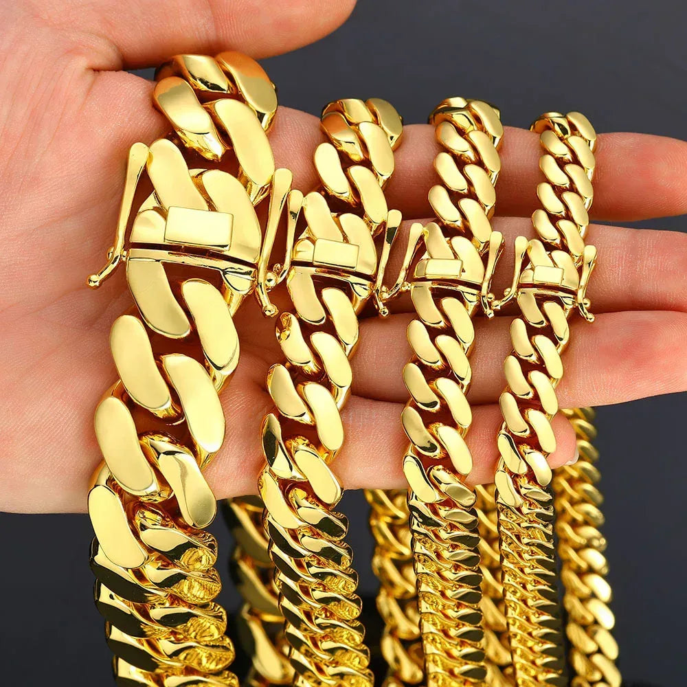 Polished Cuban Link Chain for Men – S925 Sterling Silver Minimalist Luxury Hip Hop Necklace - CaratixJewelry