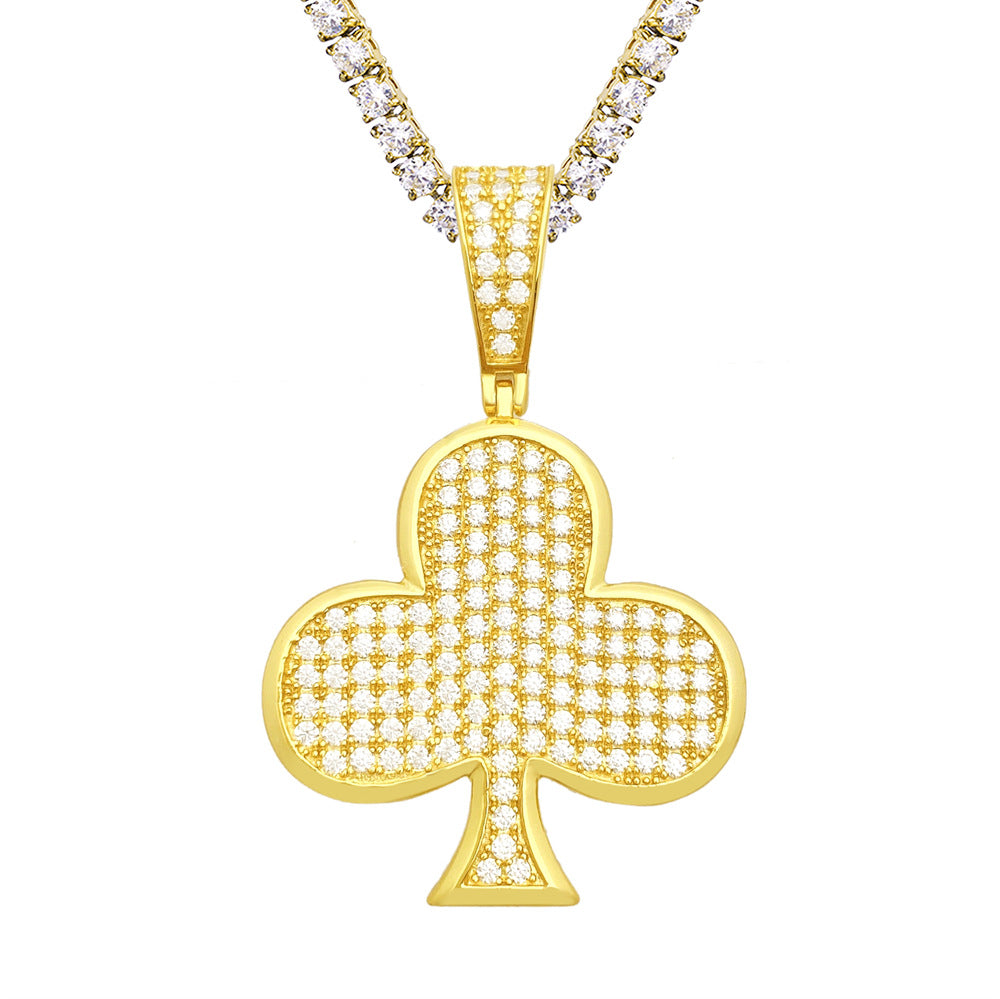 S925 Silver Moissanite Plum Blossom Pendant | Iced Out Flower Charm for Tennis Chains | Caratix