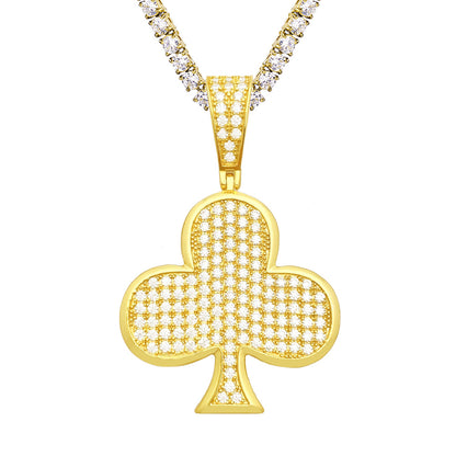 S925 Silver Moissanite Plum Blossom Pendant | Iced Out Flower Charm for Tennis Chains | Caratix