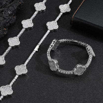 Iced Out Tennis Chain Zircon Bracelet with Spring Clasp for Men | Caratix Jewelry - CaratixJewelry