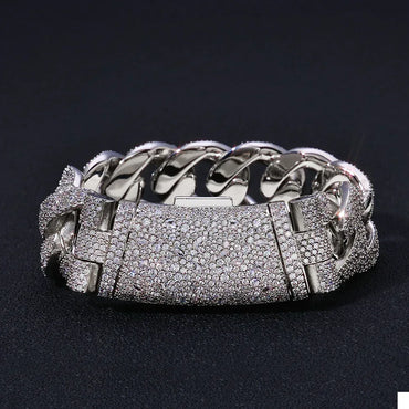 Custom 22mm Bubble Cuban Bracelet | Heavy weight Gold Chain for Rapper - CaratixJewelry