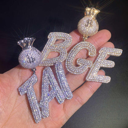 Dollar Sign Letter Chain | Hip Hop DIY Alphabet Pendant Trendy Fashion Necklace - CaratixJewelry