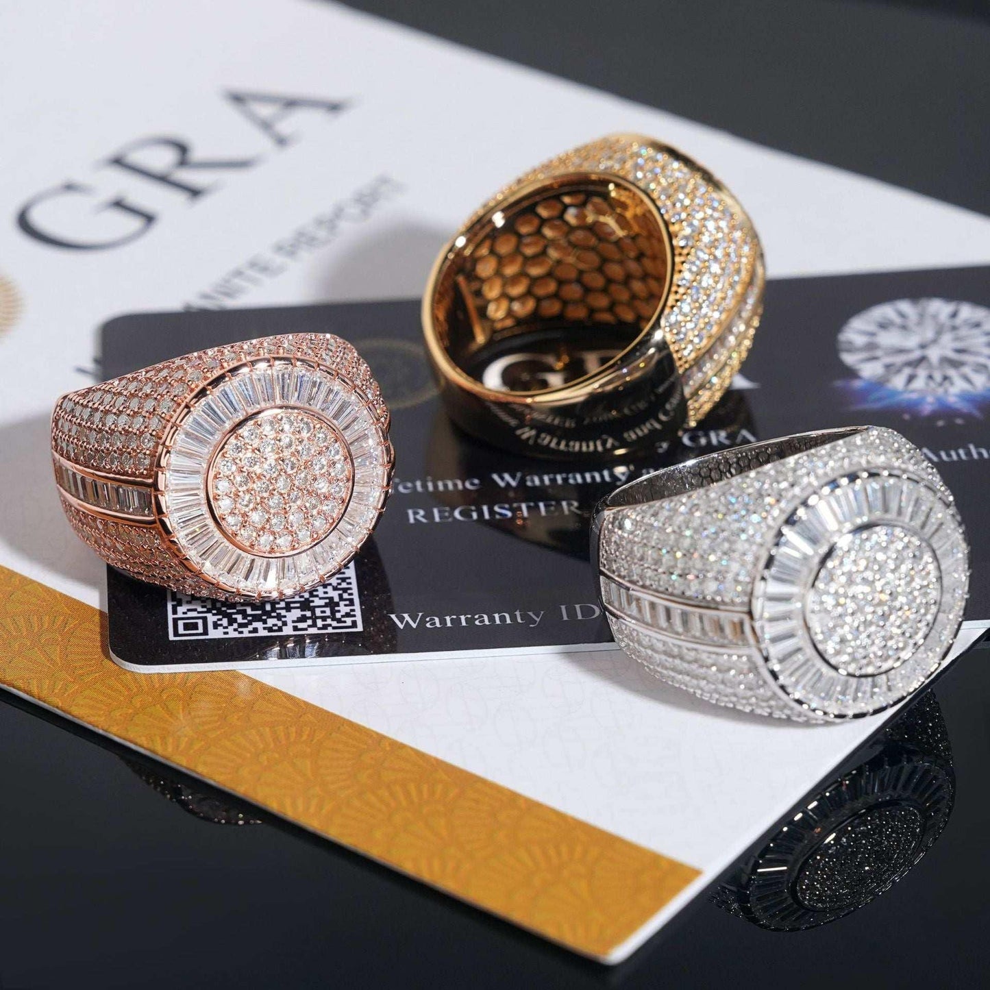 D-Color VVS Moissanite Hip Hop Ring | S925 Silver Unisex Iced Out Fashion Jewelry - CaratixJewelry