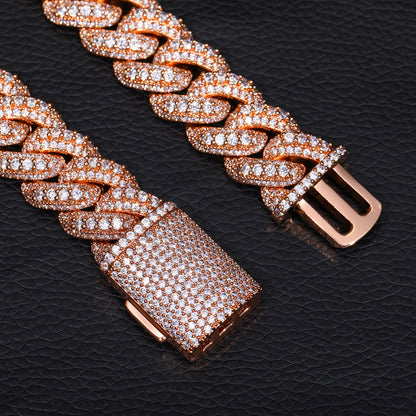15mm-18mm Bubble Cuban Link Chain Iced Out | Caratix