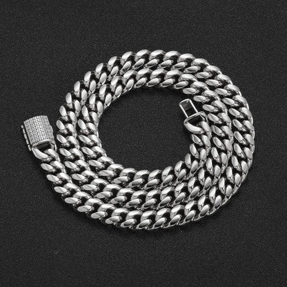 Rounded Tight Cuban Chain Necklace Stainless Steel for Men | Caratix Jewelry - CaratixJewelry