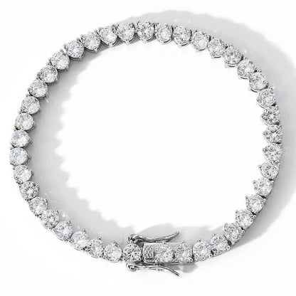 4mm Tennis Chain Bracelet with Prong-Set Zircon for Men & Women | Caratix Jewelry - CaratixJewelry