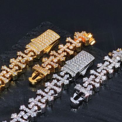 Rapper Iced Out Chain Cross Snowflake Zircon Hip Hop Necklace for Men | Caratix Jewelry - CaratixJewelry