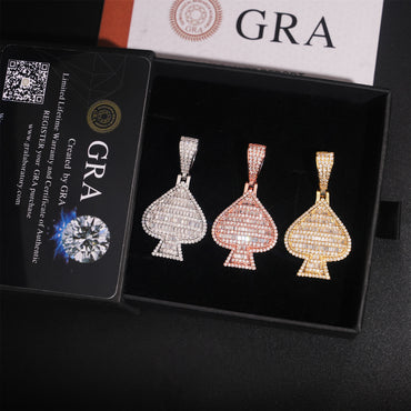 Luxury Hip Hop Heart Through Stone Pendant - Passes Diamond Tester S925 | Caratix
