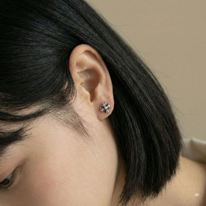 Vintage Iced Out Cross Magnetic Earrings - Retro Hip Hop Style